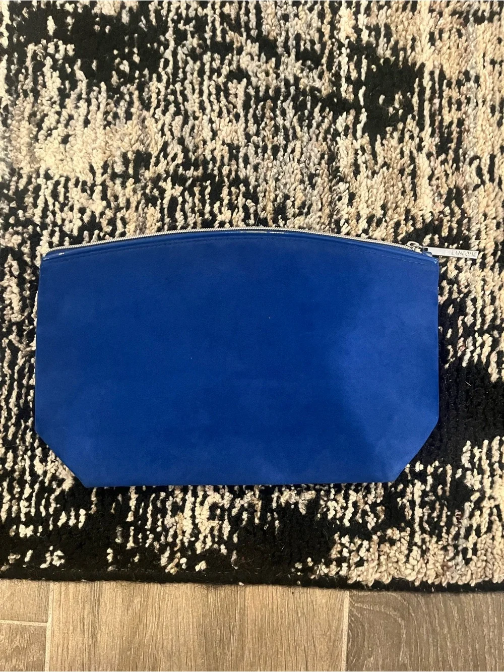 Lancome Royal Blue Suede Cosmetic Pouch
